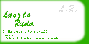 laszlo ruda business card