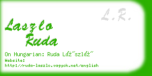 laszlo ruda business card